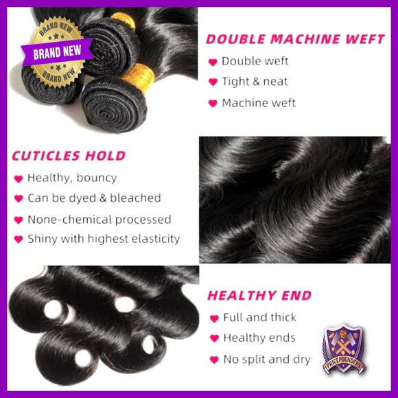 Body Wave Human Hair Extensions 14 16 18 Inch Brazilian Virgin Bundles main image 2